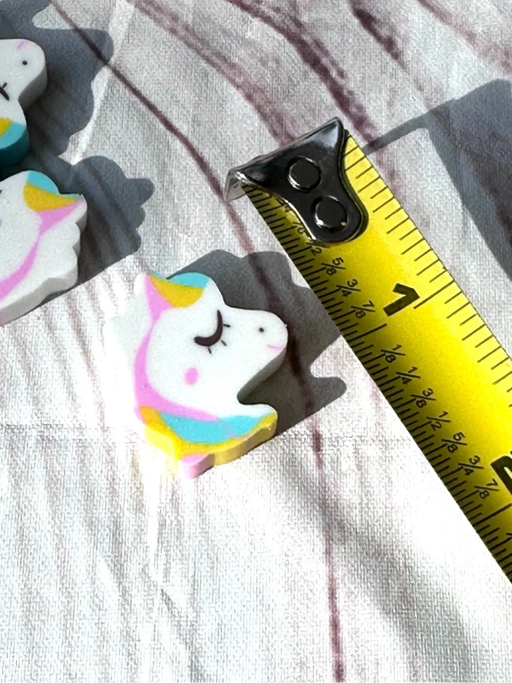 12 Rainbow Unicorn Pencil Set with Pastel Designs and Eraser Toppers